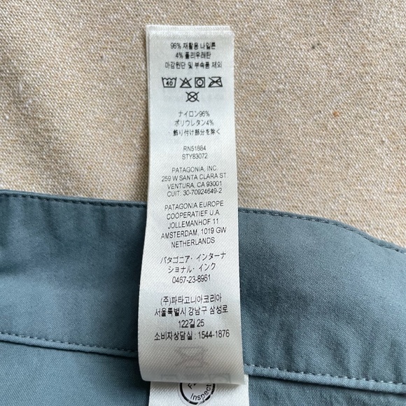 New Patagonia Men Hiking/Travel Grey Men's RPS Rock Pants - Regular Size 34 - Picture 9 of 11